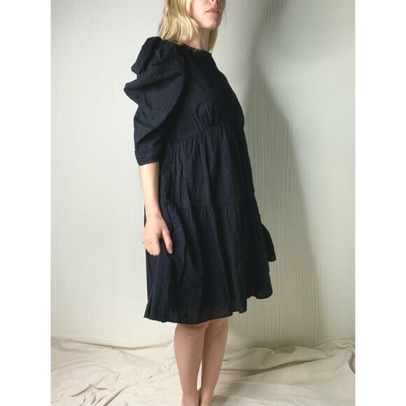 FOREVER THAT GIRL Jane Tunic Lace Black Cotton Minidress NWT US MEDIUM ANTHRO - Picture 3 of 13